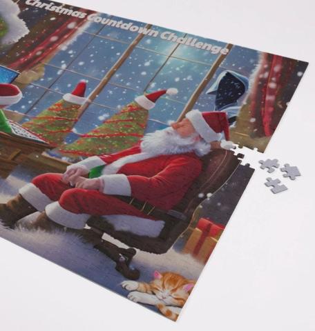 Advent(ure) calendar - the physical jigsaw puzzle with some pieces yet to be placed